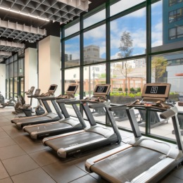Break a sweat at our fully equipped fitness center. Break a sweat at our fully equipped fitness center.