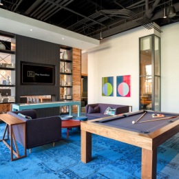 Sharpen your aim and join the game around our billiards table.  Who's got next? Sharpen your aim and join the game around our billiards table.  Who's got next?